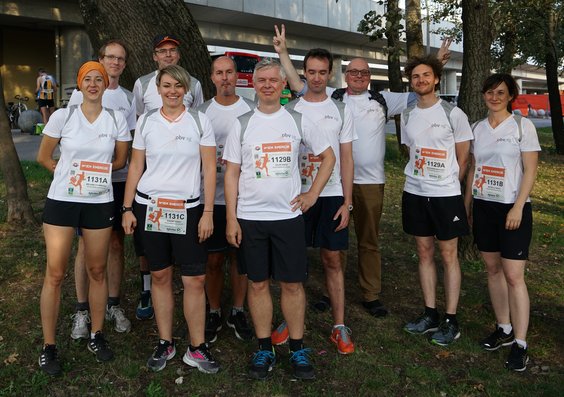 Das Lauf-Team mit Unterstützung der Geschäftsführung